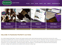 Tablet Screenshot of pearsonsauctions.com